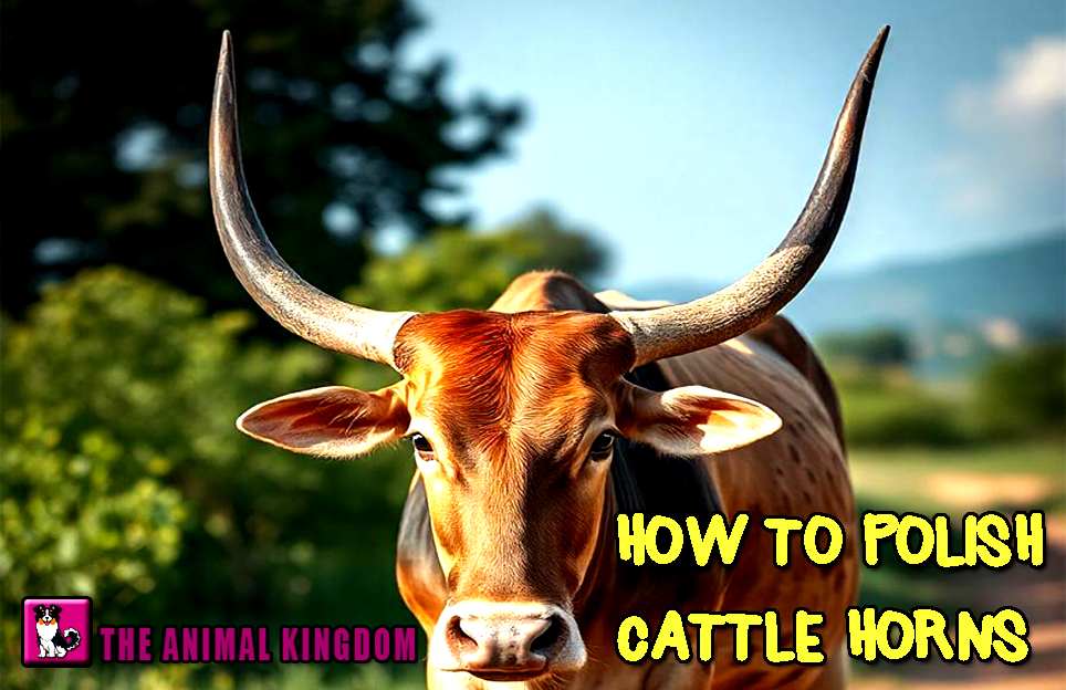 how to polish cattle horns