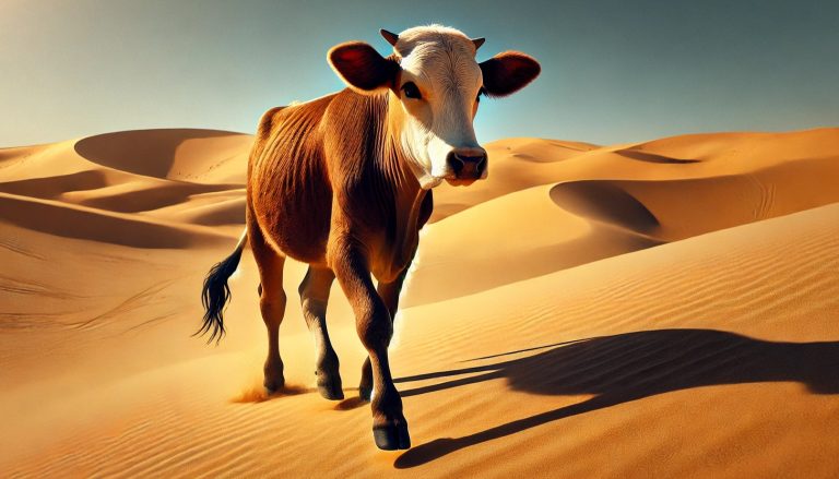 do cows have trouble walking on sand deserts